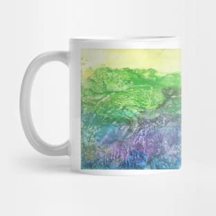 Fantastic landscape, nature. Encaustic wax art. Painting drawing Mug